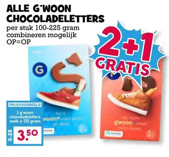 Boon`s Markt Alle g'woon chocoladeletters aanbieding