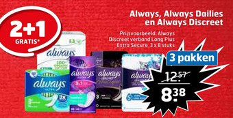 Trekpleister Always, always dailies en always discreet aanbieding