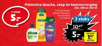 Trekpleister Palmolive douche, zeep en haarverzorging aanbieding