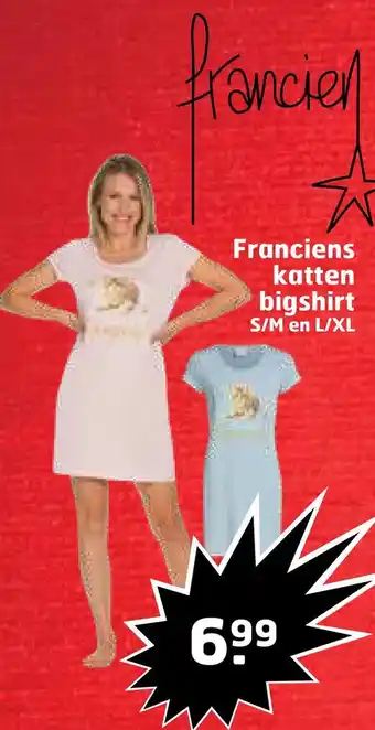 Trekpleister Franciens katten bigshirt aanbieding