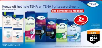 Trekpleister Keuze uit het hele tena en tena lights assortiment aanbieding