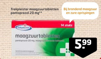 Trekpleister Trekpleister maagzuurtabletten pantoprazol 20 mg** aanbieding