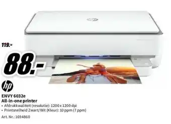 MediaMarkt Hp envy 6032e all-in-one printer aanbieding