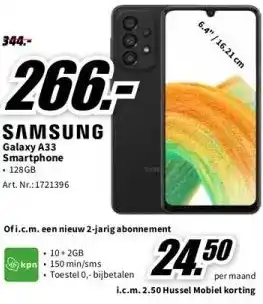 MediaMarkt Samsung galaxy a33 smartphone aanbieding