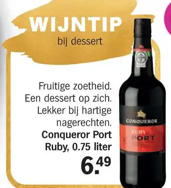 Albert Heijn Conqueror Port Ruby, 0.75 liter aanbieding