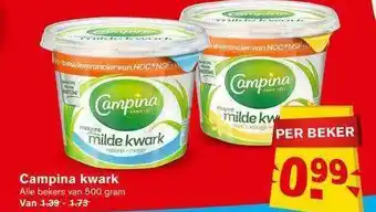 Hoogvliet Campina kwark 500 gram aanbieding