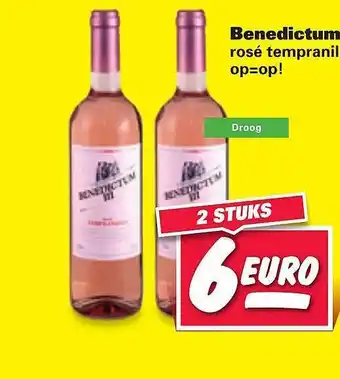 Nettorama Benedictum rosé tempranillo aanbieding