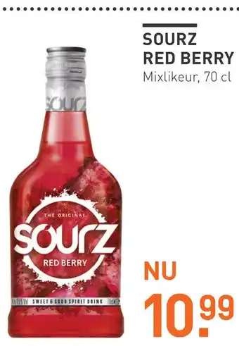 Gall & Gall Sourz Red Berry 70CL Mixen aanbieding