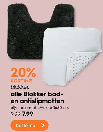 Blokker Blokker bad- en antislipmatten aanbieding