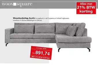 Woonsquare Woonlandschap austin loungebank aanbieding