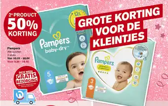 Hoogvliet Pampers 2 stuks aanbieding