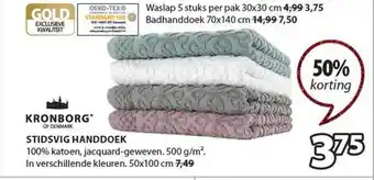 Jysk Stidsvig handdoek 50% korting aanbieding