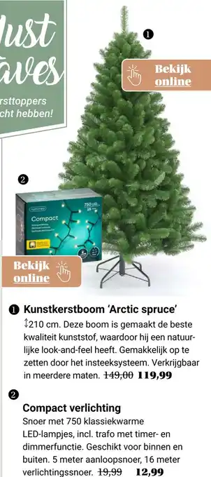 Tuincentrum Osdorp Kunstkerstboom 'arctic spruce' aanbieding