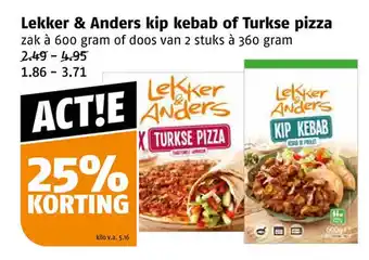 Poiesz Lekker & anders kip kebab of turkse pizza aanbieding