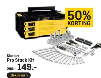 Hubo Stanley pro stack kit 50% korting aanbieding