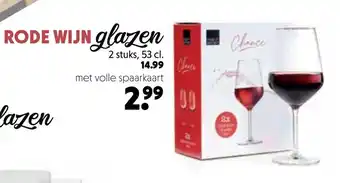 Boon`s Markt Rode wijn glazen 2*530 ml aanbieding