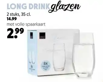 Boon`s Markt Long drink glazen 2*350 ml aanbieding