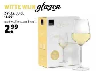 Boon`s Markt Witte wijn glazen 2*380 ml aanbieding