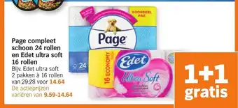 Albert Heijn Page compleet schoon 24 rollen 1+1 gratis aanbieding