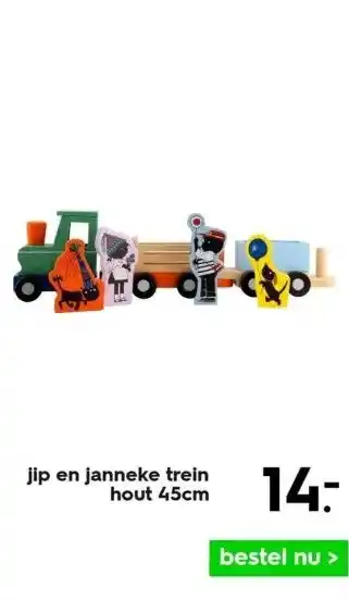 HEMA Jip en janneke trein hout 45cm aanbieding