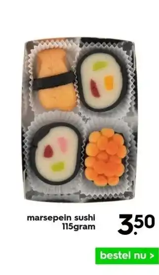 HEMA Marsepein sushi 115gram aanbieding