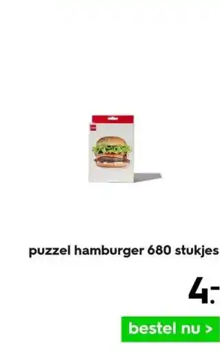 HEMA Puzzel hamburger 680 stukjes aanbieding