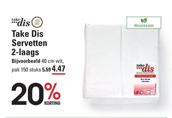 Sligro Take dis servetten 2-laags aanbieding