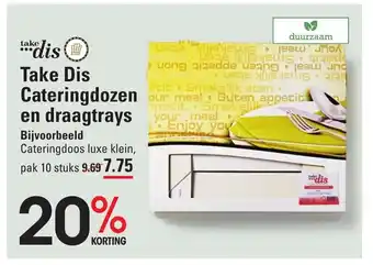 Sligro Take dis cateringdozen en draagtrays aanbieding