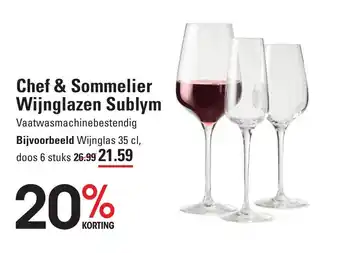 Sligro Chef & sommelier wijnglazen sublym aanbieding