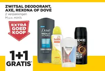 Jumbo Zwitsal deodorant, axe, rexona of dove aanbieding