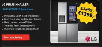 Bemmel & Kroon LG GSXV80PZLE Amerikaan aanbieding