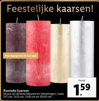 Lidl Rustieke kaarsen aanbieding