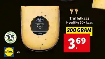 Lidl Truffelkaas heerlijke 50+ kaas aanbieding