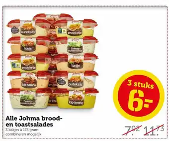 CoopCompact Alle johma brood-en toastsalades aanbieding