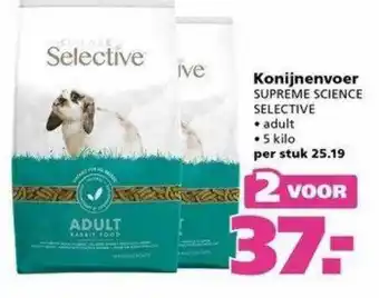 Ranzijn Konijnenvoer supreme science selective aanbieding