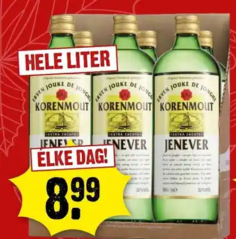 Dirck 3 Jouke de Jonghe Korenmout Jenever Hele Liter aanbieding