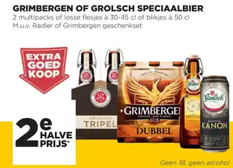 Jumbo Grimbergen of grolsch speciaalbier aanbieding