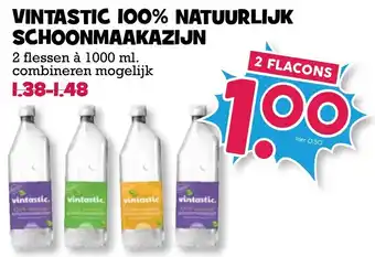 Boon`s Markt Vintastic 100% natuurlijk schoonmaakazijn 2*1L aanbieding