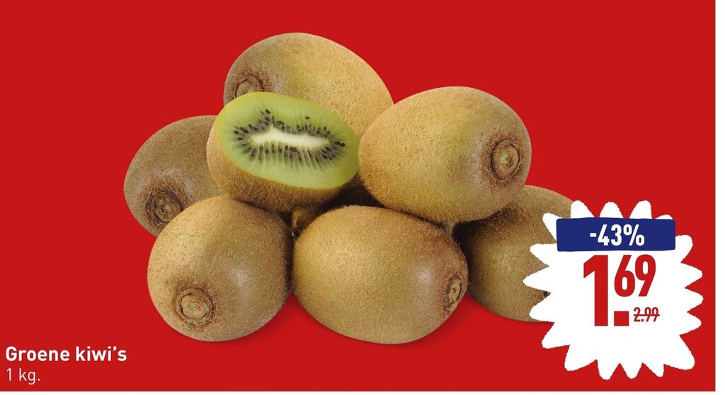 Groene kiwi's 1 kg aanbieding bij ALDI