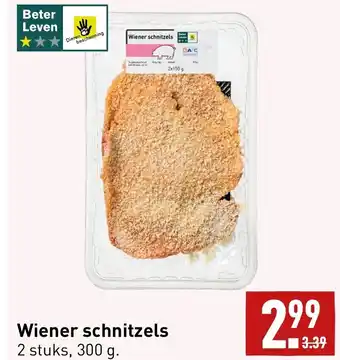 ALDI Wiener schnitzels 2 stuks, 300 gram aanbieding