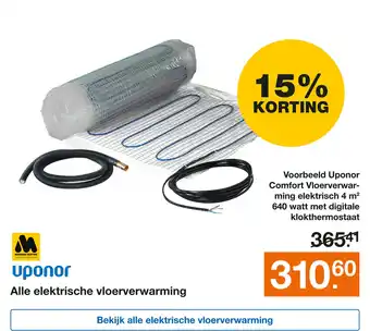 BOUWMAAT Uponor Alle elektfische vloerverwarming aanbieding