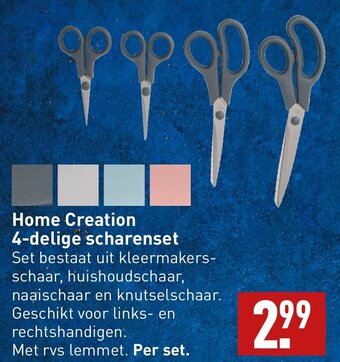 ALDI Home Creation 4-delige scharenset aanbieding