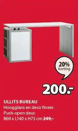 Jysk Ullits Bureau aanbieding