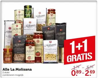 Coop Alle La Molisana 1+1 Gratis aanbieding