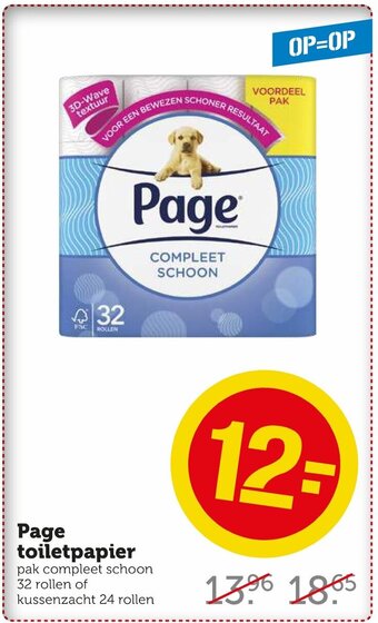 Coop Page toiletpapier aanbieding