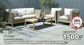 Jysk Glamsbjerg Loungeset aanbieding