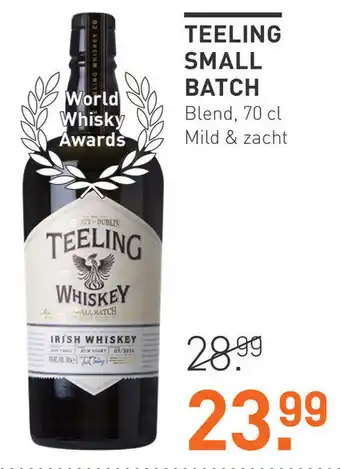 Gall & Gall Teeling small batch 70cl aanbieding