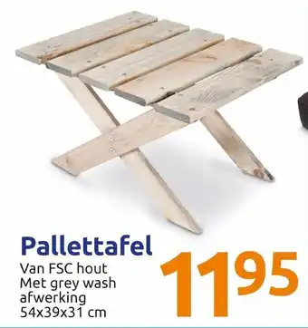 Action Pallettafel 54*39*31 cm aanbieding