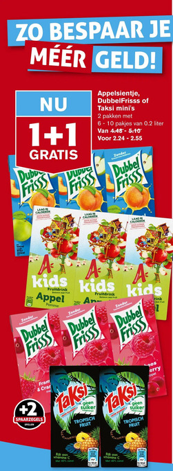 Hoogvliet Appelsientje, dubbelfrisss of taksi mini's aanbieding
