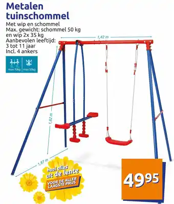 Action Metalen tuinschommel aanbieding